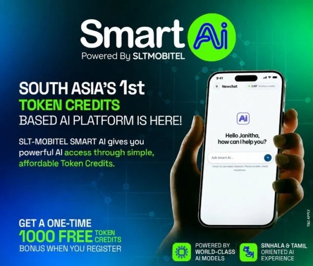Technology SLT-MOBITEL Launches ‘SMART AI’ South Asia’s First AI Token Credit Based Platform